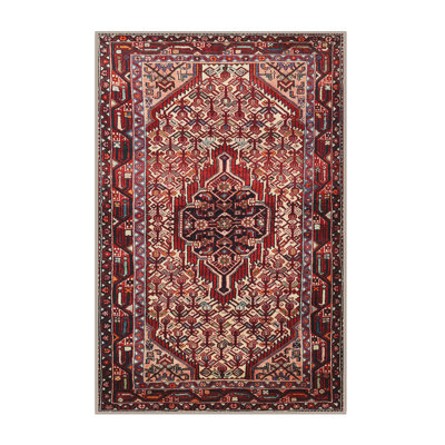 Tapis oriental rouge / beige