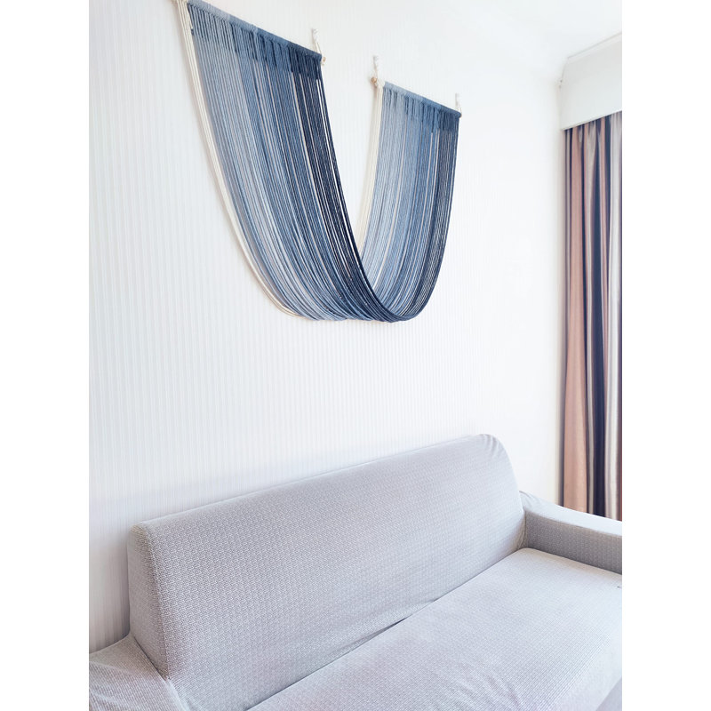 Grande tête de lit art déco murale en macramé à accrocher au mur tapisserie Tie-Dye, 52 po x 34
