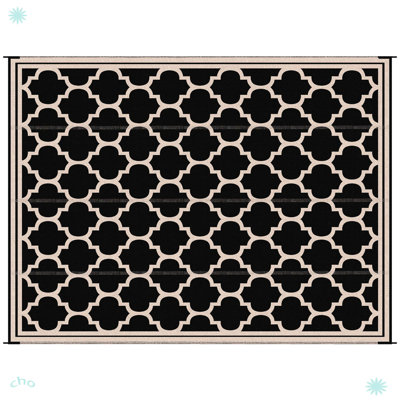 Tapis d'extérieur réversible Outsunny Carpe 9 pi