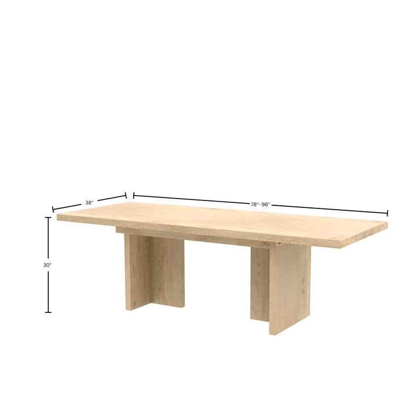 Crosby Self Storage Extension Dining Table, Natural