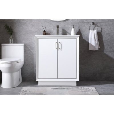 Meuble-lavabo simple 30 po blanc