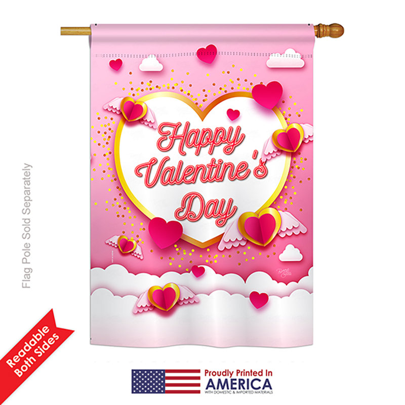 Drapeau de maison en polyester 2 faces 40 x 28 po Burnet