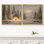 Soft Golden Nativity Stable and Distant Church Winter Landscape Framed Master Bedroom Wall Art Work 2 Pieces Print