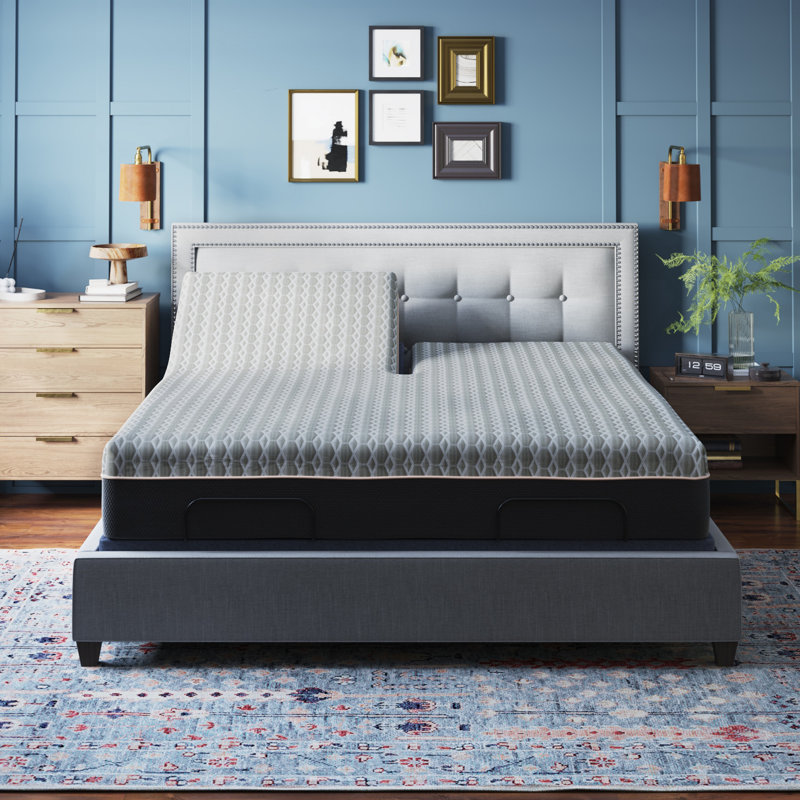 Base de lit réglable à plateau divisé avec réglage indépendant de la position de la tête et des pieds pour un confort optimal et une expérience de sommeil personnalisable