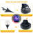 4.33ft 2 Modes Solar Cracked Glass Ball Outdoor Waterproof  30 LED  Light for Garden Pathway Patio-72798397