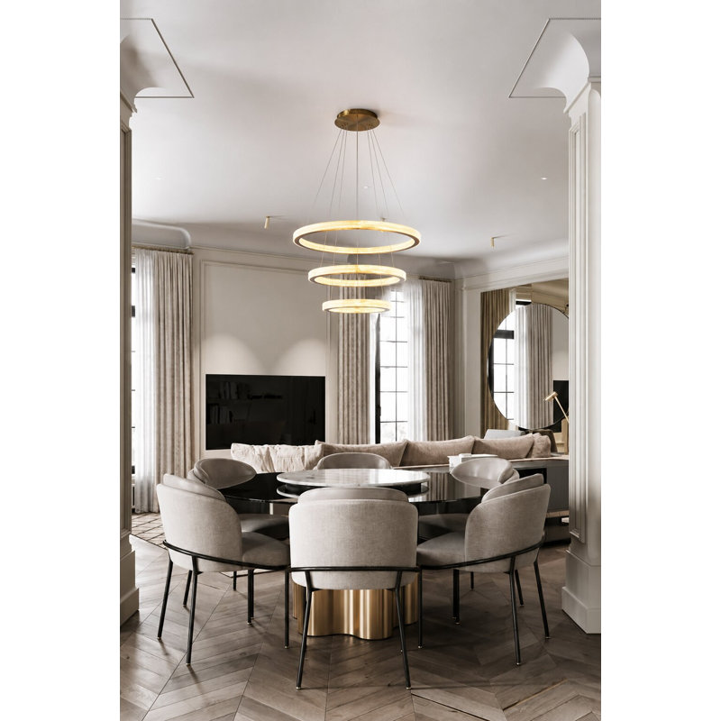 Cledia Modern 3 Light Hoop LED Chandelier