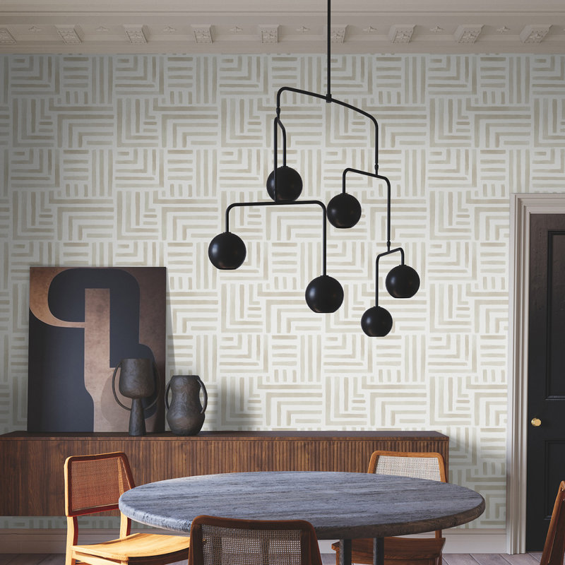 Abstract Wallpaper Roll, Beige