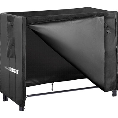 5ft Indoor Outdoor Firewood Storage Log Rack with Cover