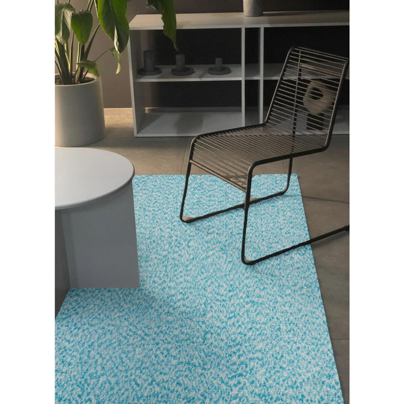 Glencourt Handmade Hand-Woven Blue Indoor Cotton Area Rug, Rectangle 7'9" x 10'6"