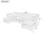 Grand canapé modulaire double en forme de U moderne à double couche