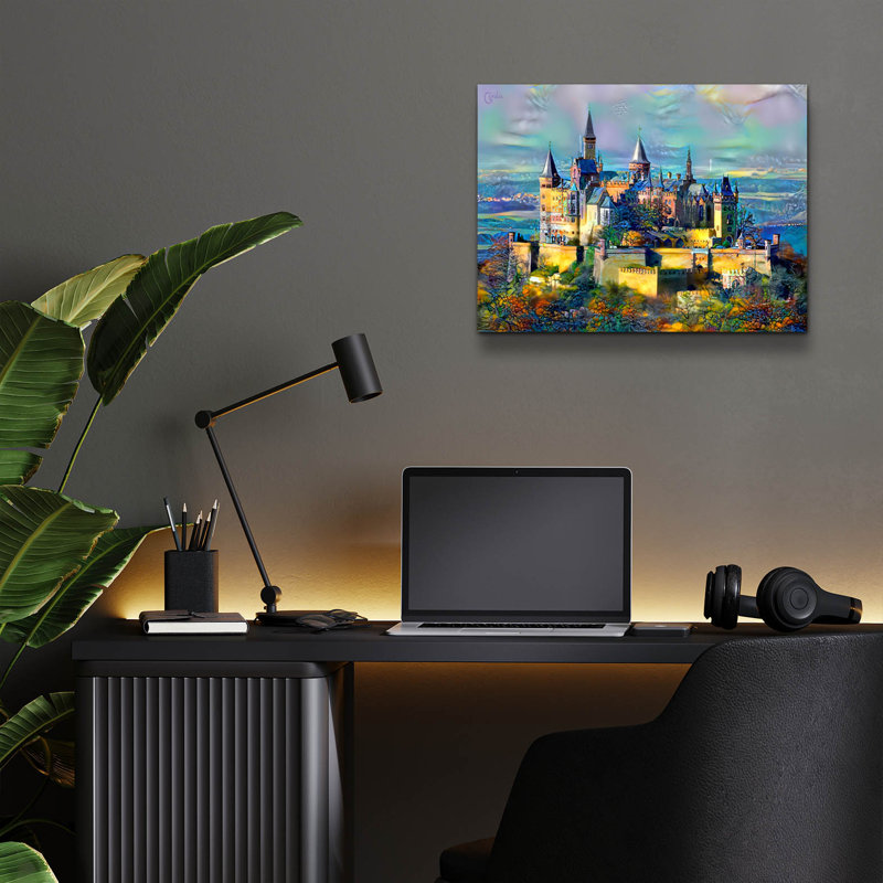 «Hohenzollern Castle», art mural en verre acrylique, H 12 po x l 16 po x P 0,13 po
