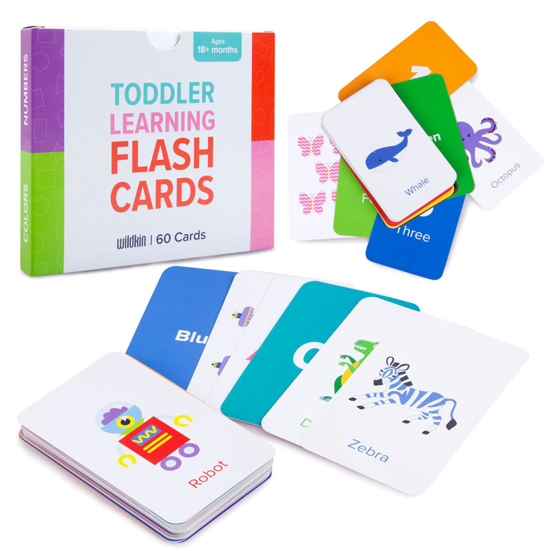 Wildkin Learning Flashcards – 60 Educational Cards for Toddlers & Preschool