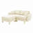Boucle Fabric Sectional Loveseat Sofa Couch With Distinctive Shelarmrests And Removable Ottoman,Cylindrical Legs Wrapped With Self-Fabric-1019048276