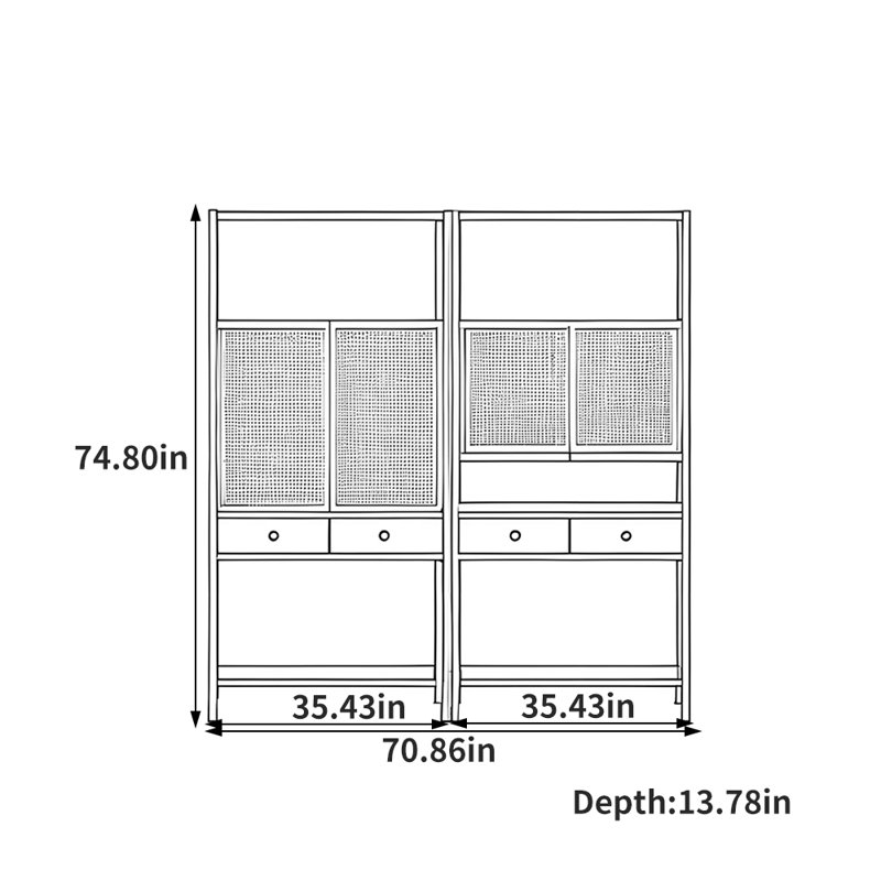 Nouvelle bibliothèque simple en bois massif de style chinois