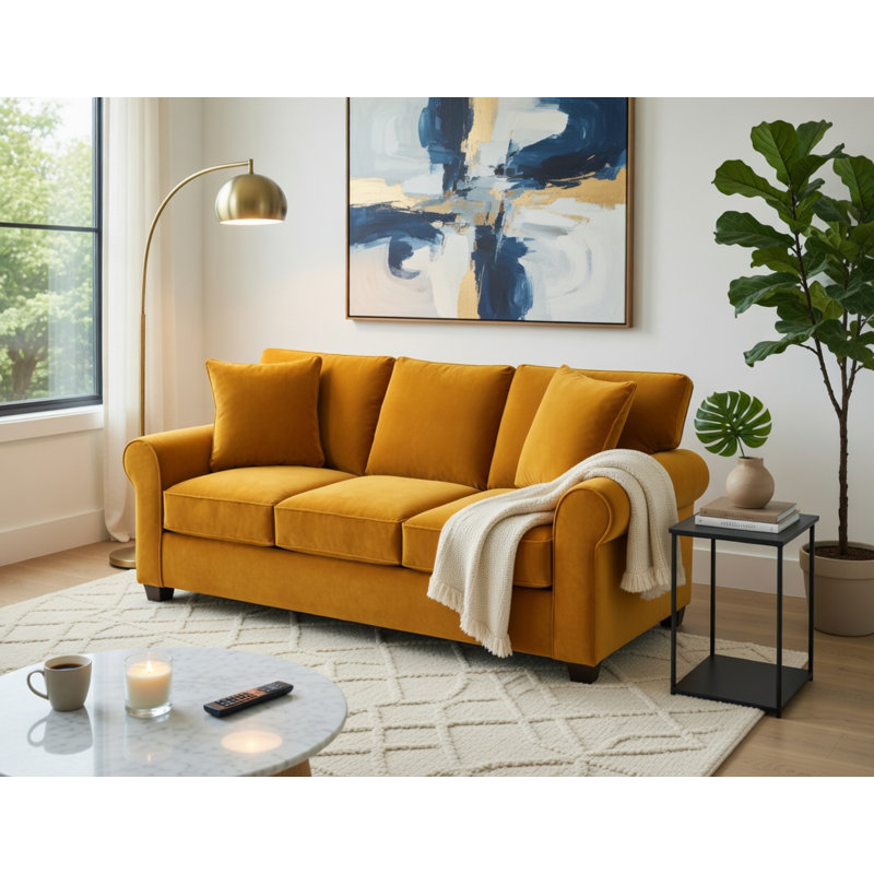 Ardmont Upholstered 86'' Sofa, Bella Harvest