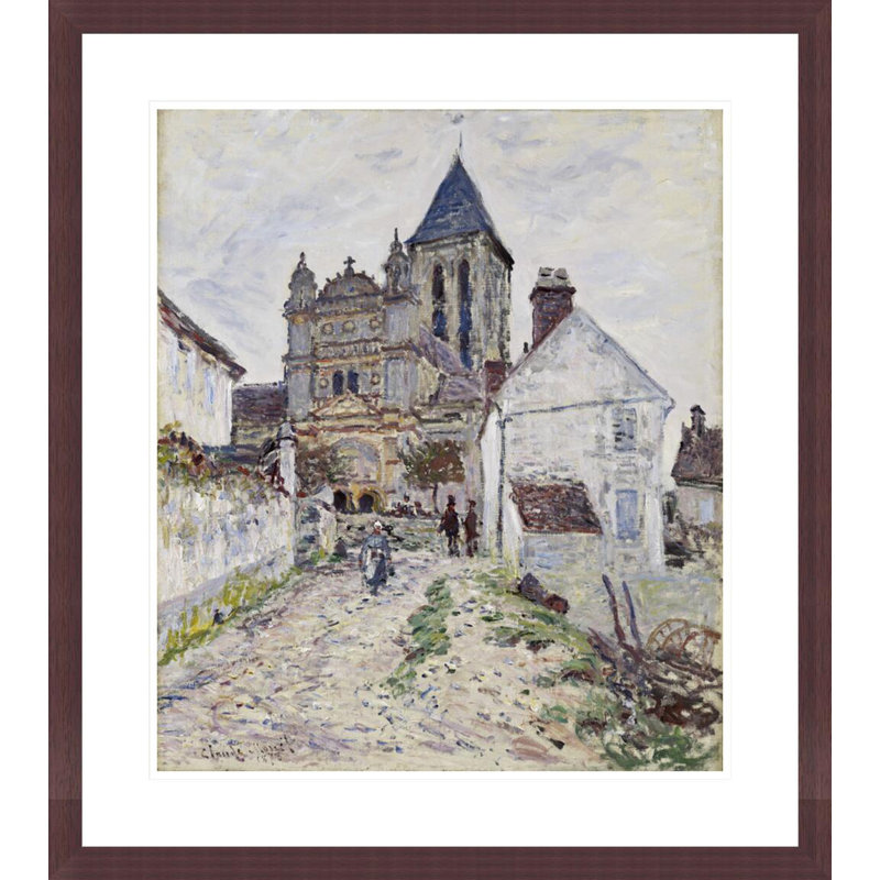«The Church at Vétheuil» par Claude Monet, impression giclée encadrée, H 26,4 po x l 23,5 po