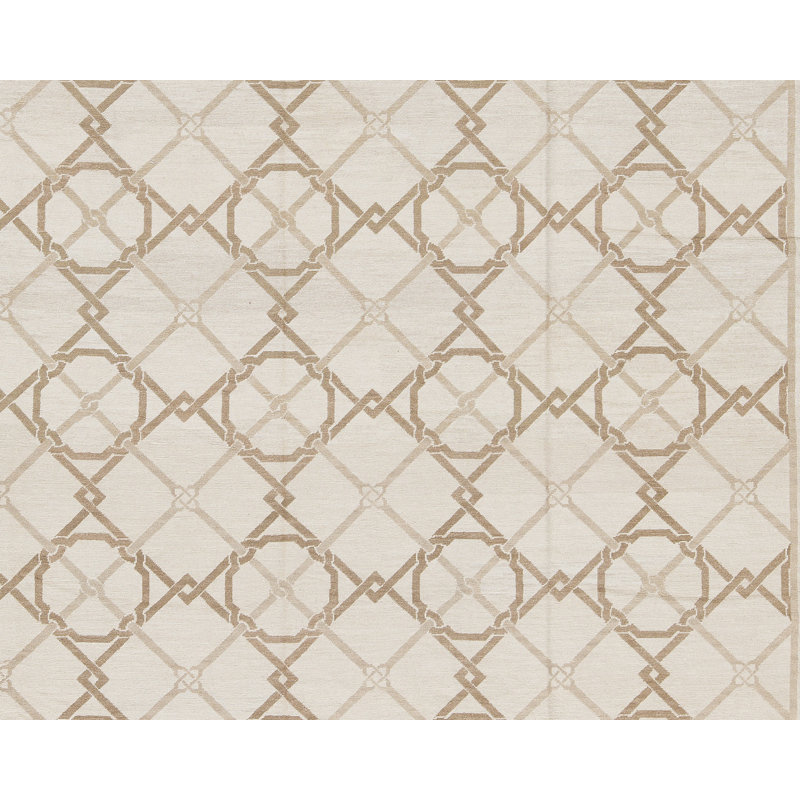 Hand-Knotted High-Quality Beige Area Rug