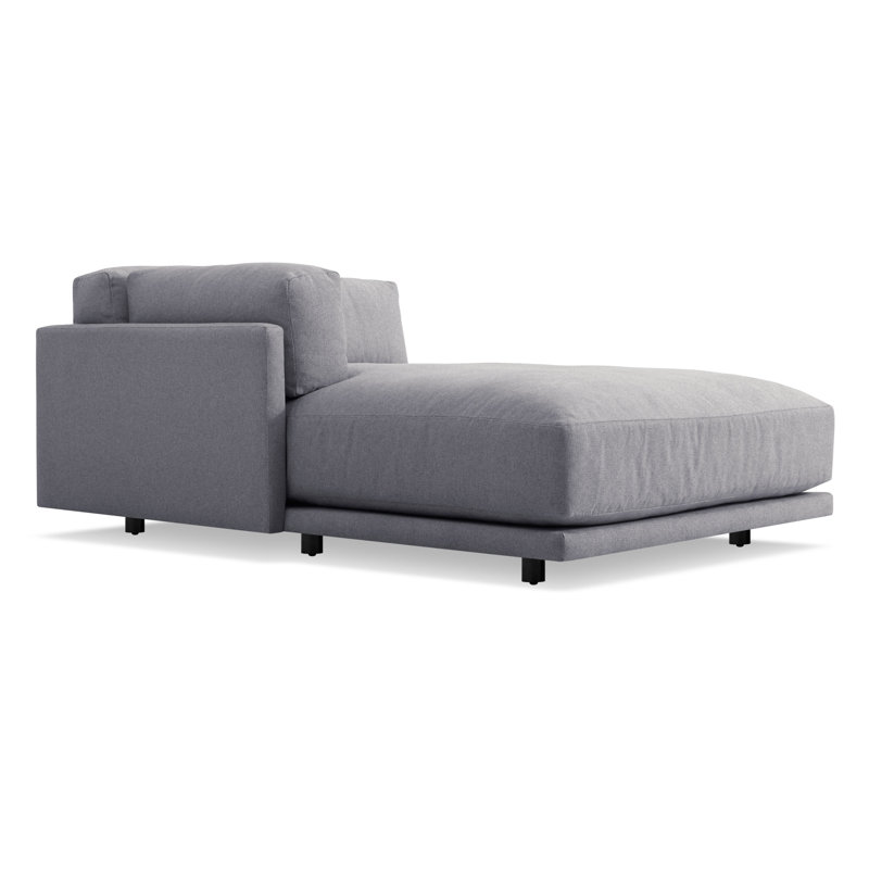 Sunday Chaise Lounge, Left Hand Facing, Camel Velvet Polyester Blend