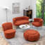 Stevie Upholstered Round Cocktail Ottoman-280664955