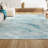 Amdrea Woodgrain Geometric Ivory/Blue Rug-939286125