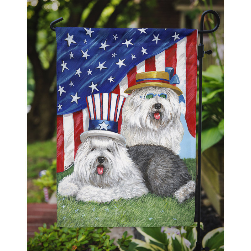 Drapeau de jardin en polyester 2 côtés Hype Pug USA 1 x 0,11 pi, Berger anglais