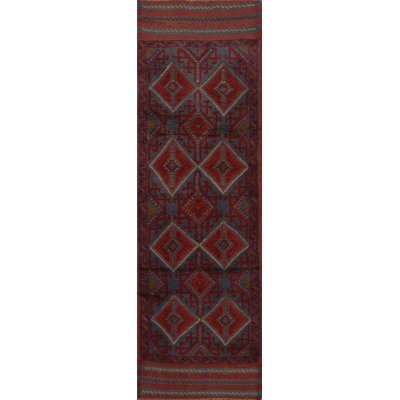 Tribal Wool Runner Rug 2x8