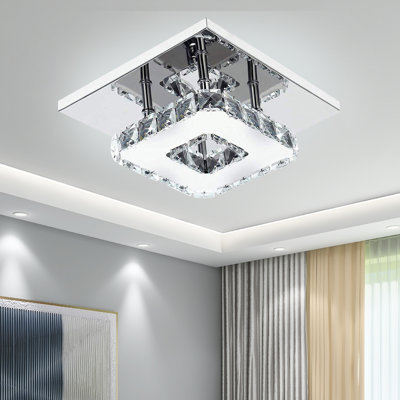 Saven 1 - Light 7.9" Crystal LED Flush Mount