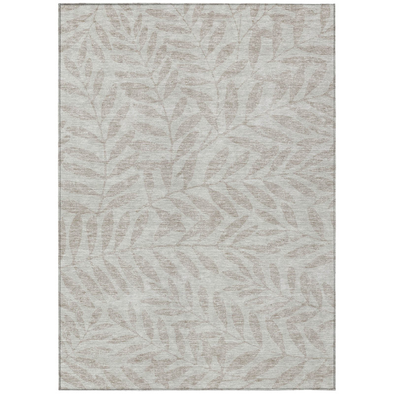 Lamanna Washable Floral Indoor / Outdoor Rug, Rectangle 10' x 14'