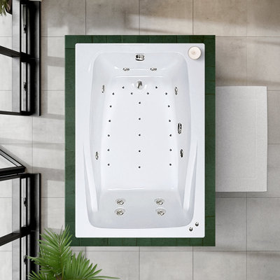60" L X 48" W Alcove Combination Acrylic Bathtub With Removable Acrylic Skirt in White