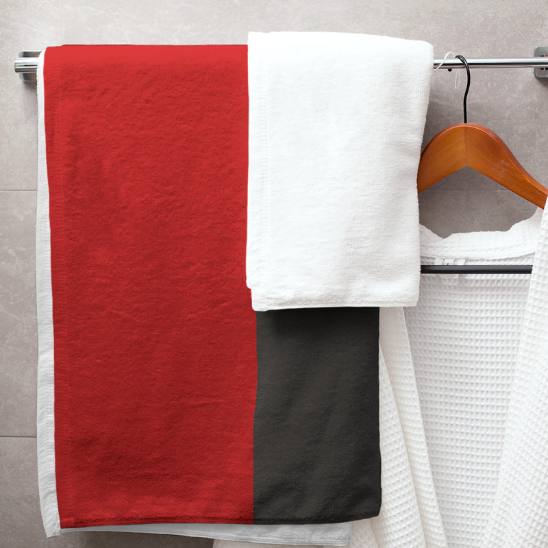 Microfiber Bath Towel, Tennessee Red Football Red/Graphite