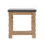 Table d'appoint en béton et en bois, 23,8 x 23,8 x 24 po, style contemporain rustique, table carrée avec élément d'apparence et aspect bois, accessoire de maison moderne