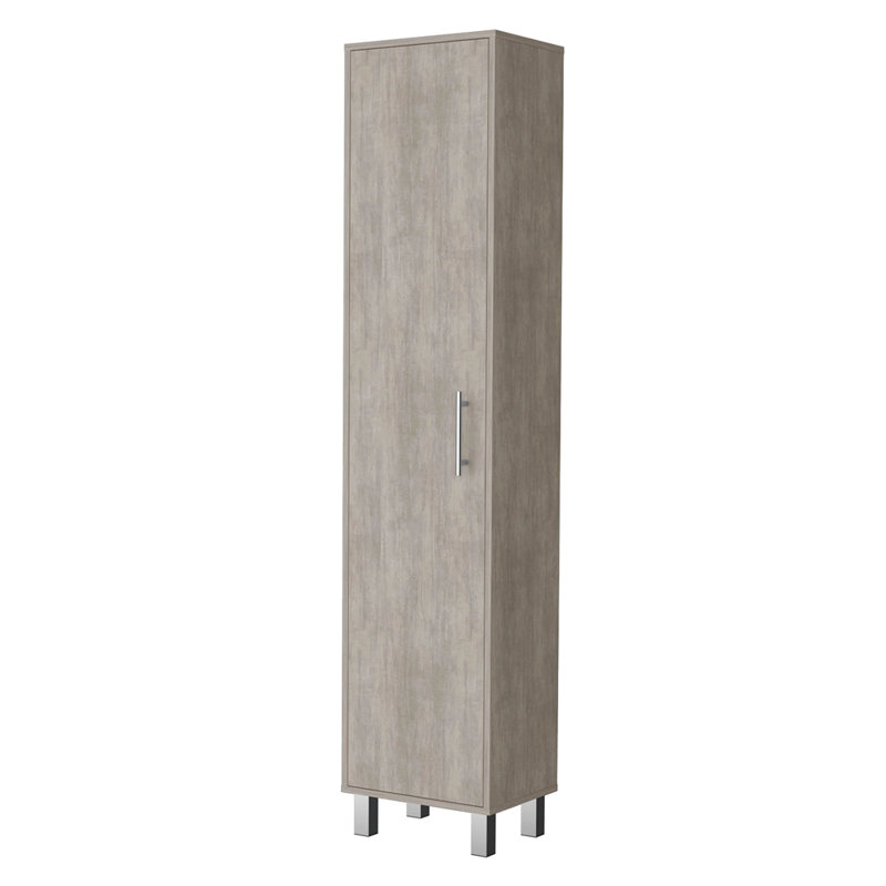Armoire de rangement Smokey Oak, Gris béton