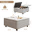 Grand banc de rangement carré (seulement avec table basse, sans chaises)-282162218