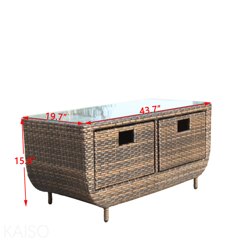 Coffee Table with tempered glass