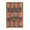 Tapis de zone orange/brun/bleu contemporaine