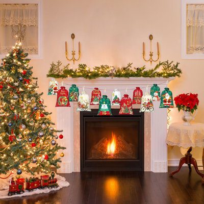 Christmas Children's Candy Hanging Bag Christmas Decorative Bag Arrival Calendar Bag Countdown Linen Gift Bag