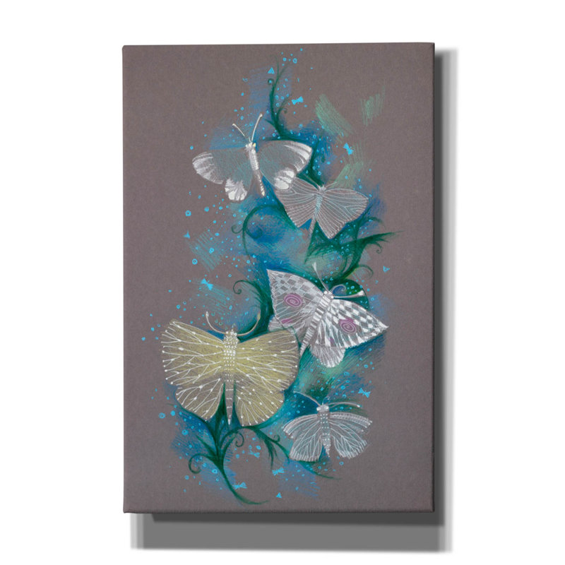 «Butterflies» par Oxana Zaika, art mural sur toile, H 60 po x l 40 po x P 1,5 po