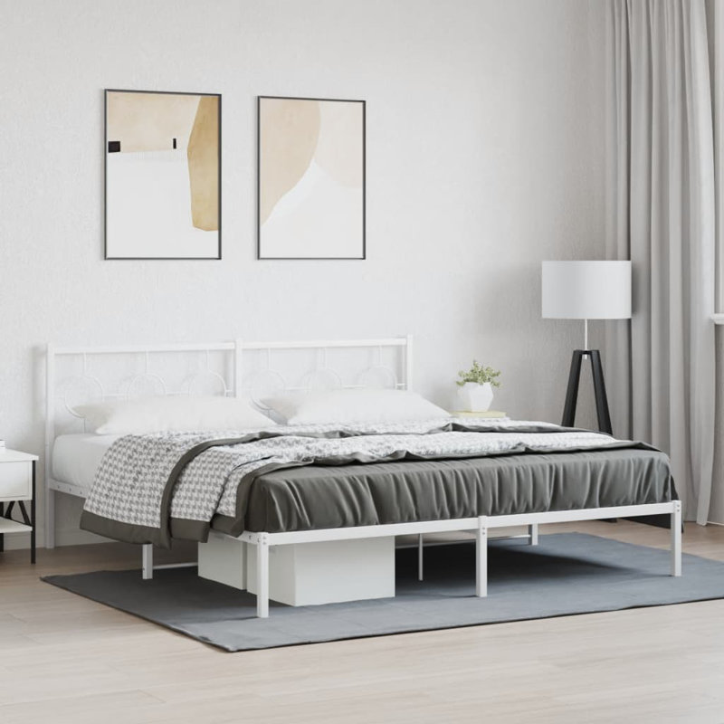 Norberts Metal Bed, Black, Super King (6')