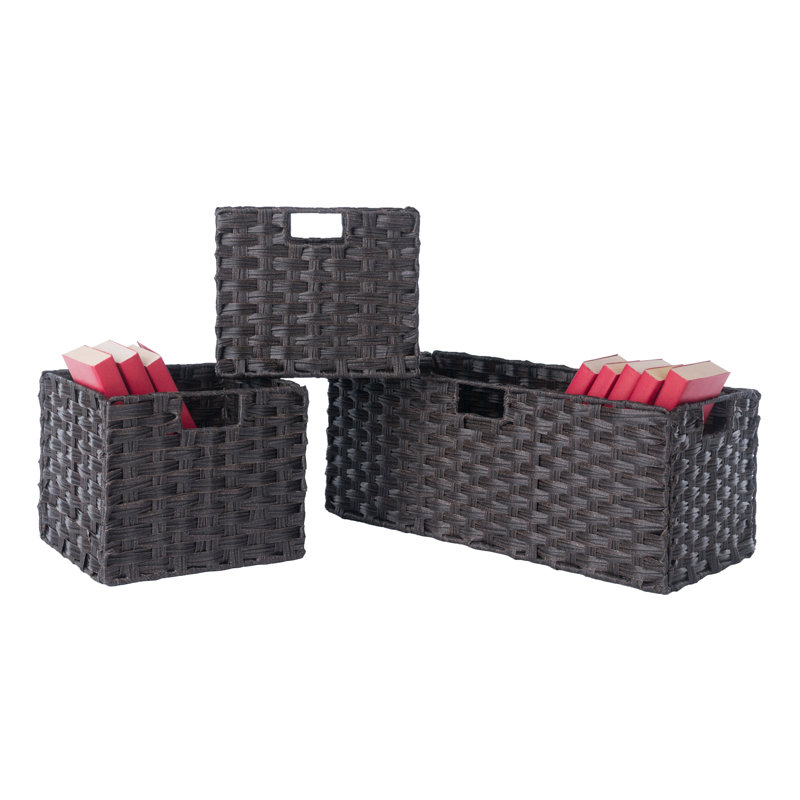 Ensemble de paniers pliables en rotin