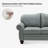 Lemuel 60" Genuine Leather Chesterfield Loveseat with Nailhead Trim & Rolled Armrests-91110273