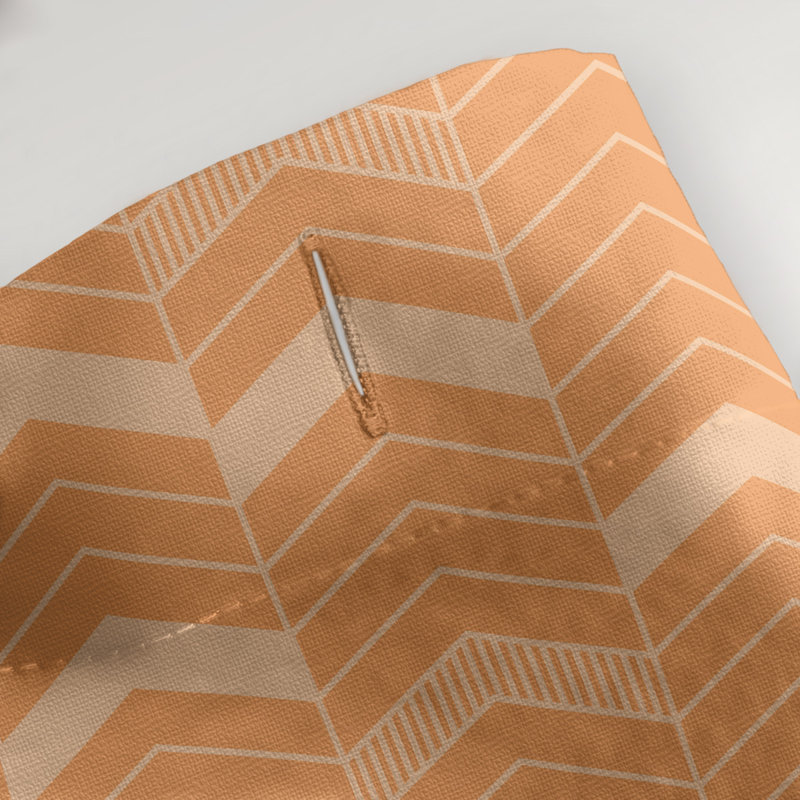 Rideau de douche simple à chevrons, Orange