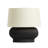 Kragen Table Lamp-Textured Matte Black Porcelain Ceramic-493960590