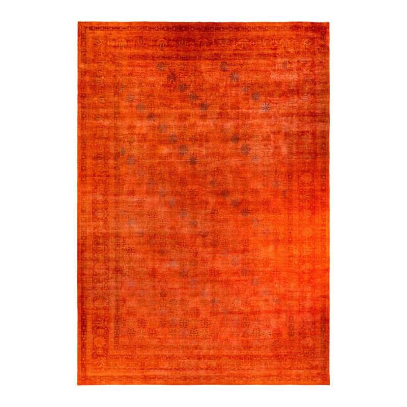Shain One-of-a-Kind 11' 10" X 16' 10" New Age Rectangular Wool Area Rug Orange