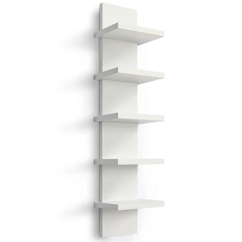 Pelicieux 5-Tier Small Wall Shelf, White