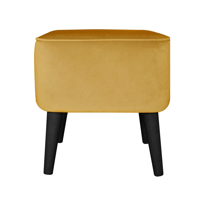 40cm Wide Square Solid Colour Standard Ottoman, Gold
