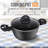 Nutrichef Replacement Part-Cooking Pot With Lid, 2.1 Quart, Small, Black