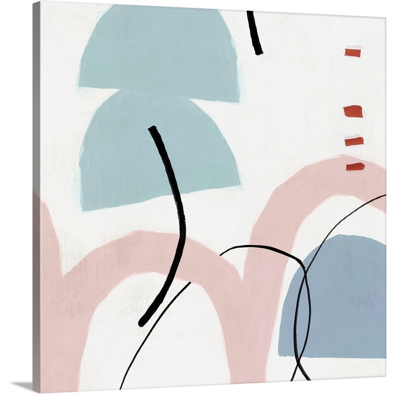 « Élasticité II blush version » par PI studio-reproduction d’art sur toile, Toile tendue, H 16 po x l 16 po x P 1,25 po