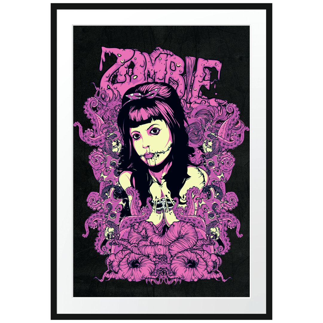 Gerahmtes Poster The Zombie-Look Black