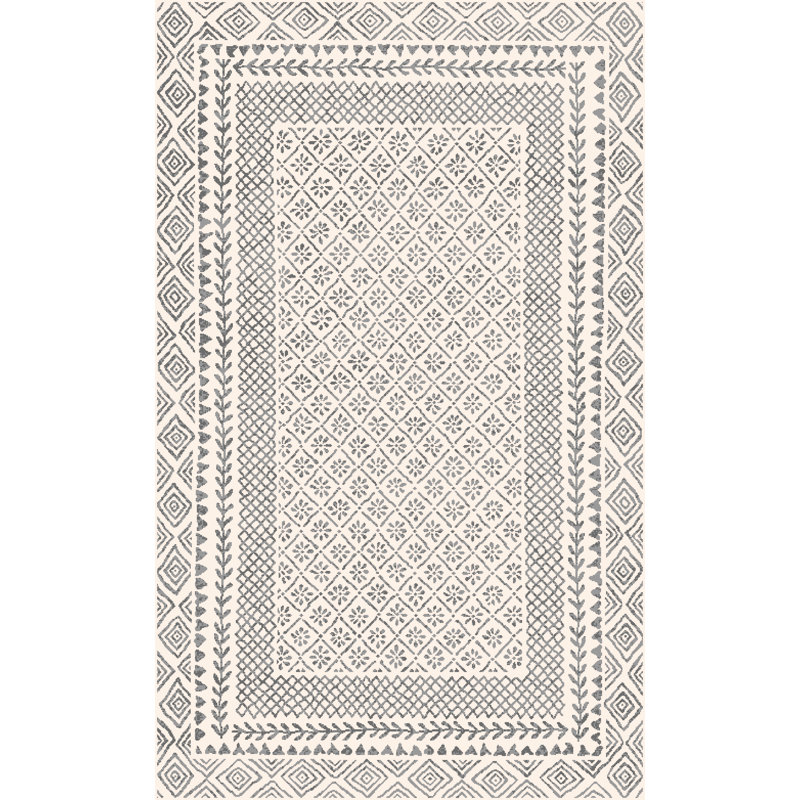 Calvo Light Beige/Charcoal Area Rug, Rectangle 3'11" x 5'7"