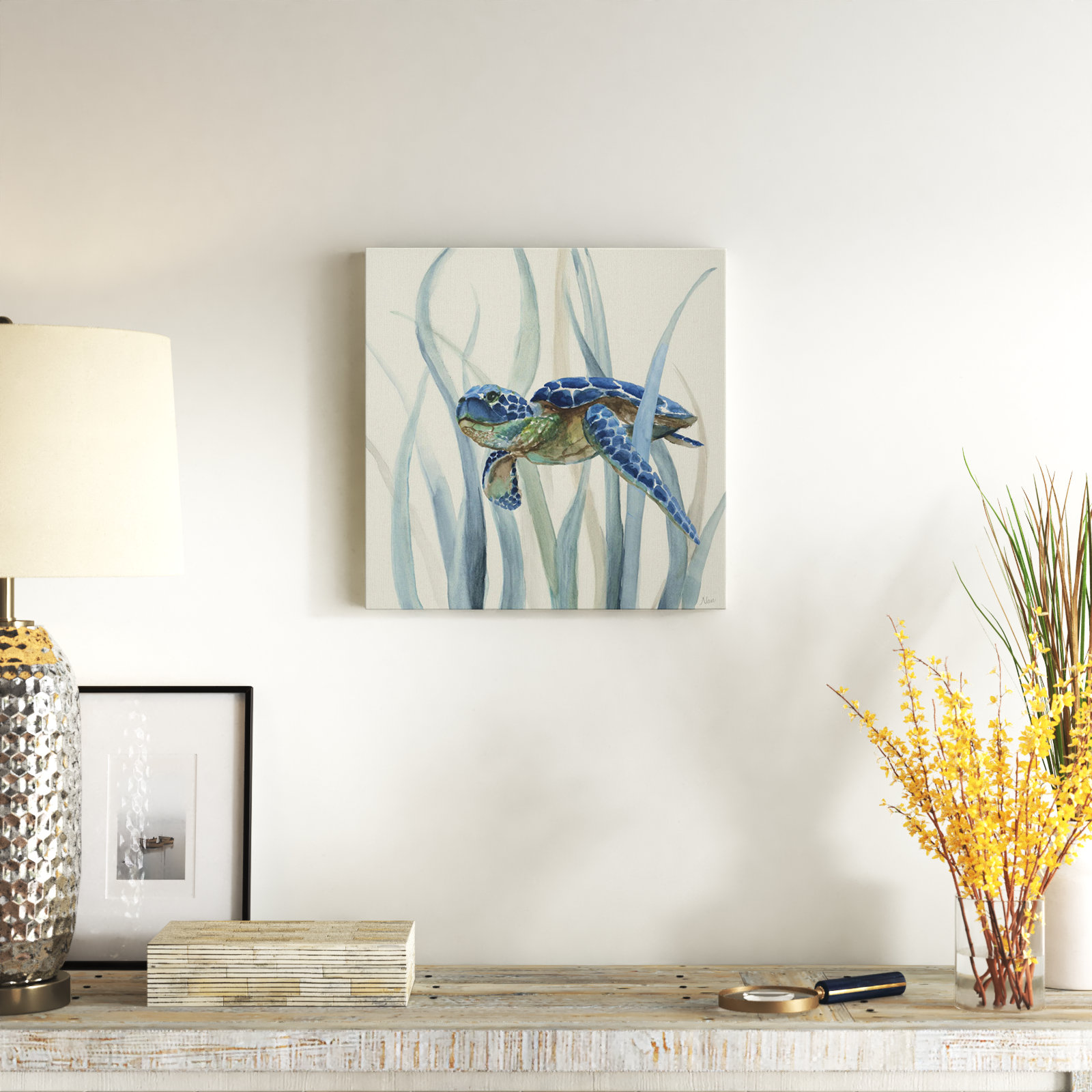 Beachcrest Home™ Pei Turtle in Seagrass II - Print & Reviews | Wayfair